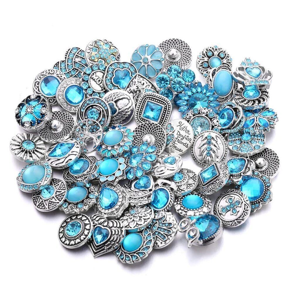 5284 mix 12 pieces lot big chunky snap button jewelry charm fit 18MM 20MM